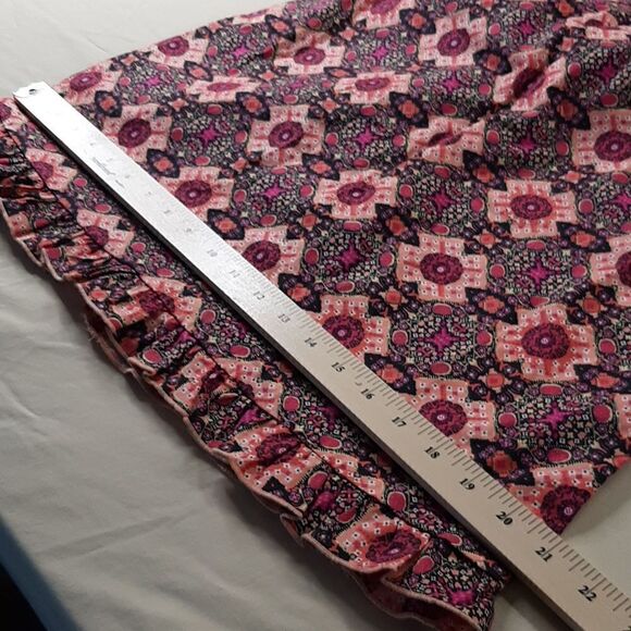 WRAPPER Pink Purple and Black Ruffle Bottom Skirt - Picture 7 of 9